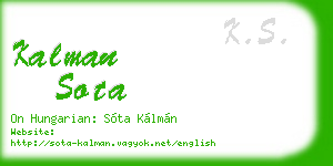kalman sota business card